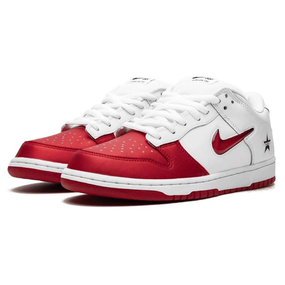 Supreme x Nike SB Dunk Low Red White - Image 2