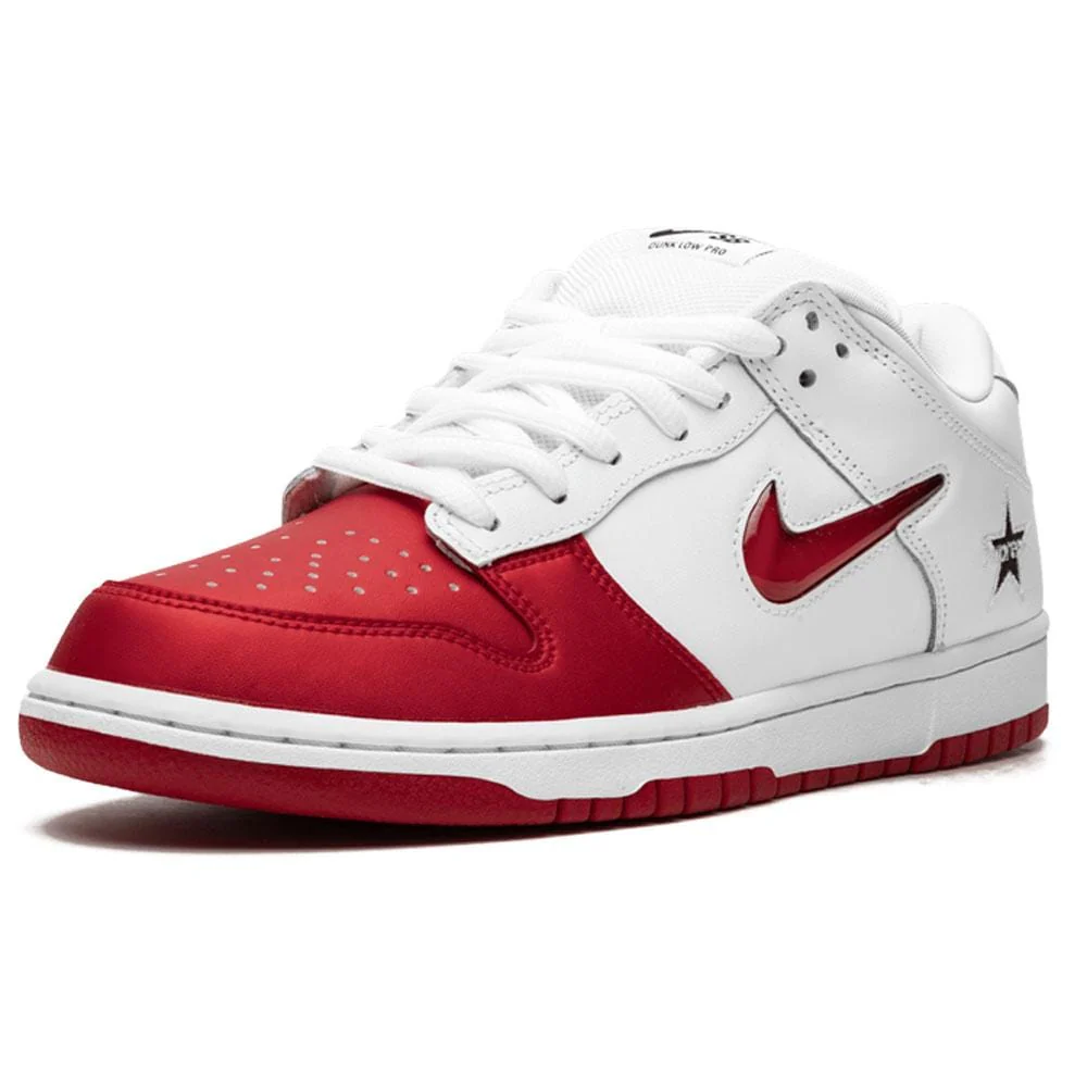 Supreme x Nike SB Dunk Low Red White - Image 4