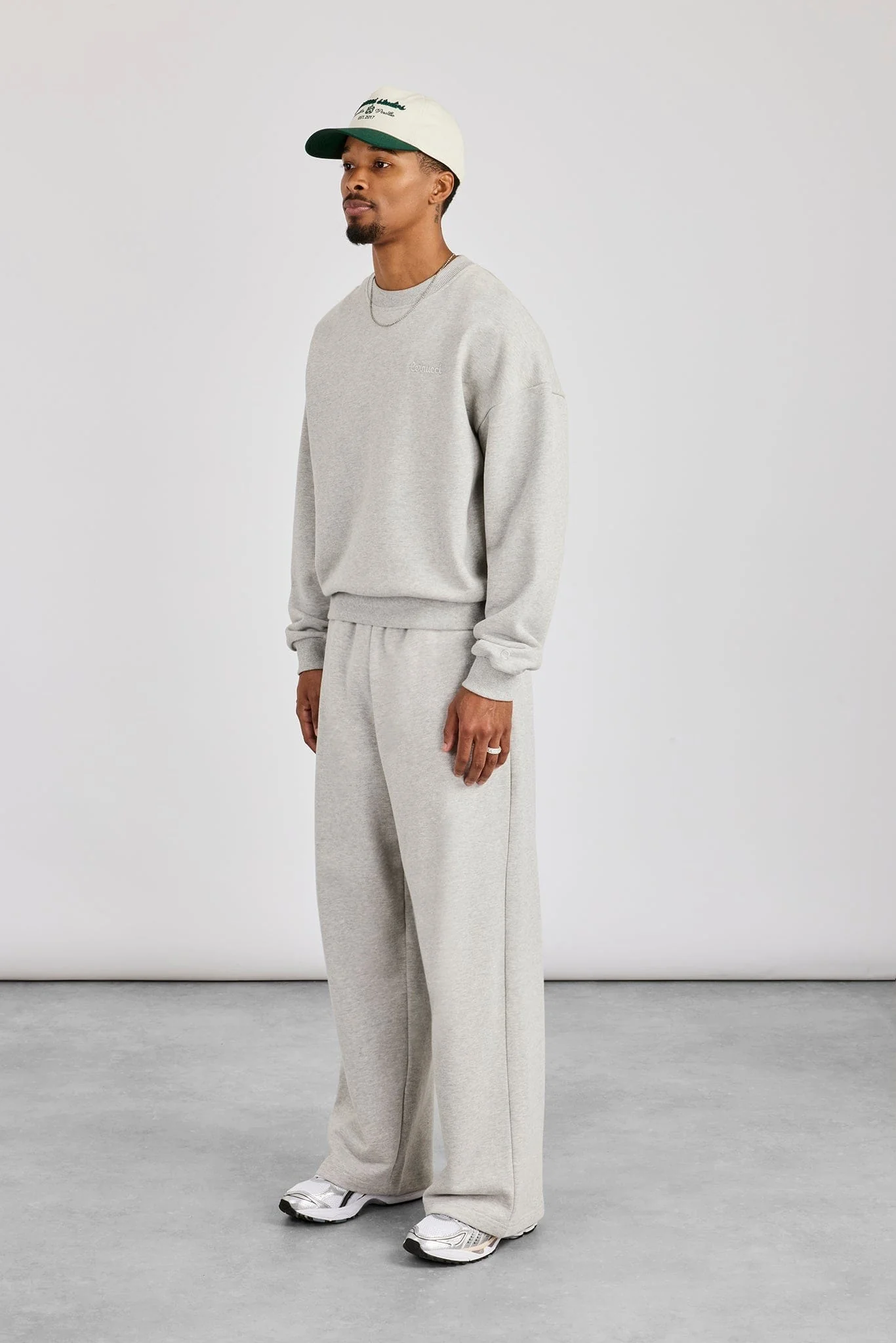 Cernucci Sweater & Baggy Fit Jogger - Grey Marl - Image 3