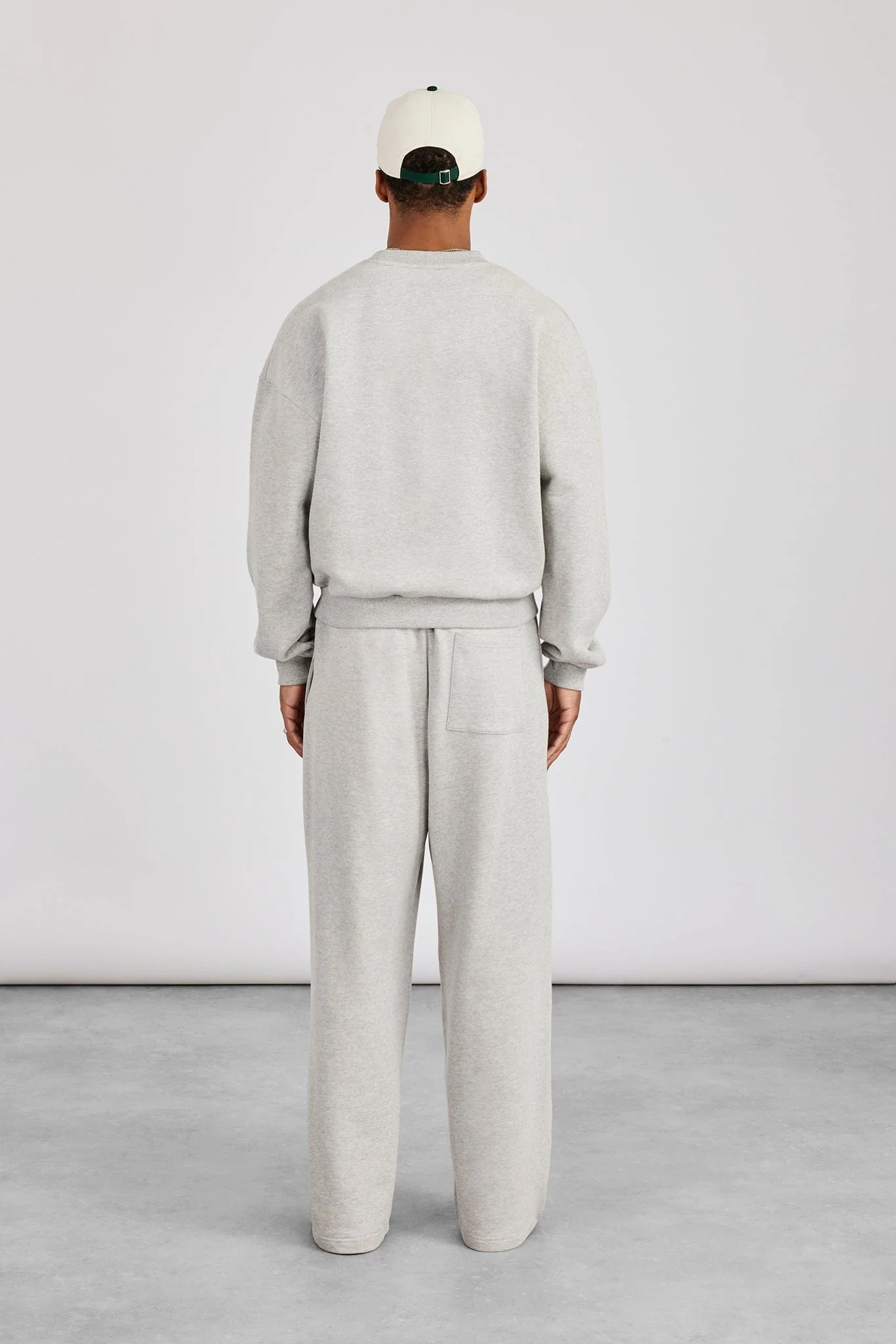Cernucci Sweater & Baggy Fit Jogger - Grey Marl - Image 4
