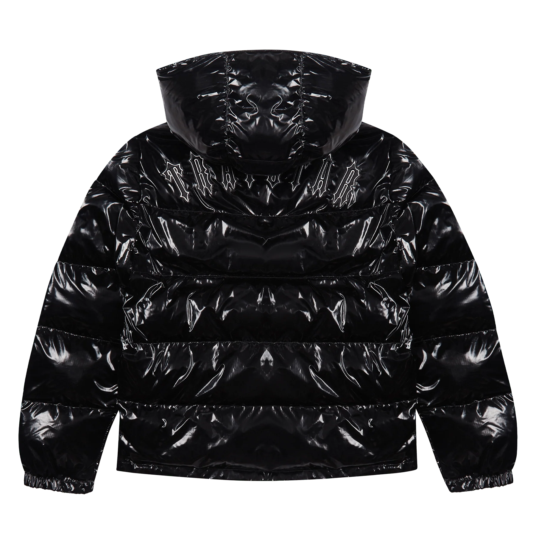 Trapstar Irongate Detachable Hooded Puffer Jacket - Shiny Black - Image 2