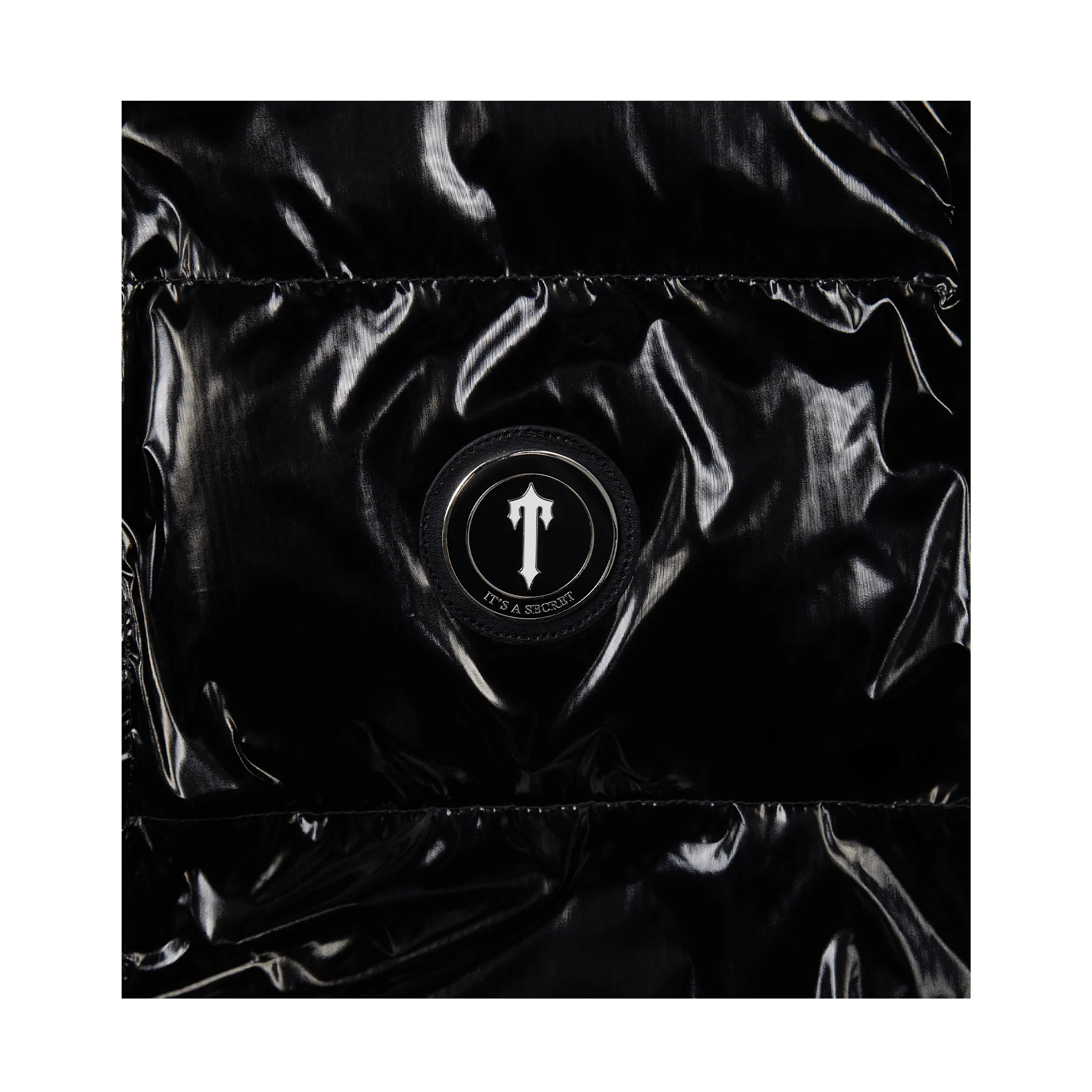 Trapstar Irongate Detachable Hooded Puffer Jacket - Shiny Black - Image 3