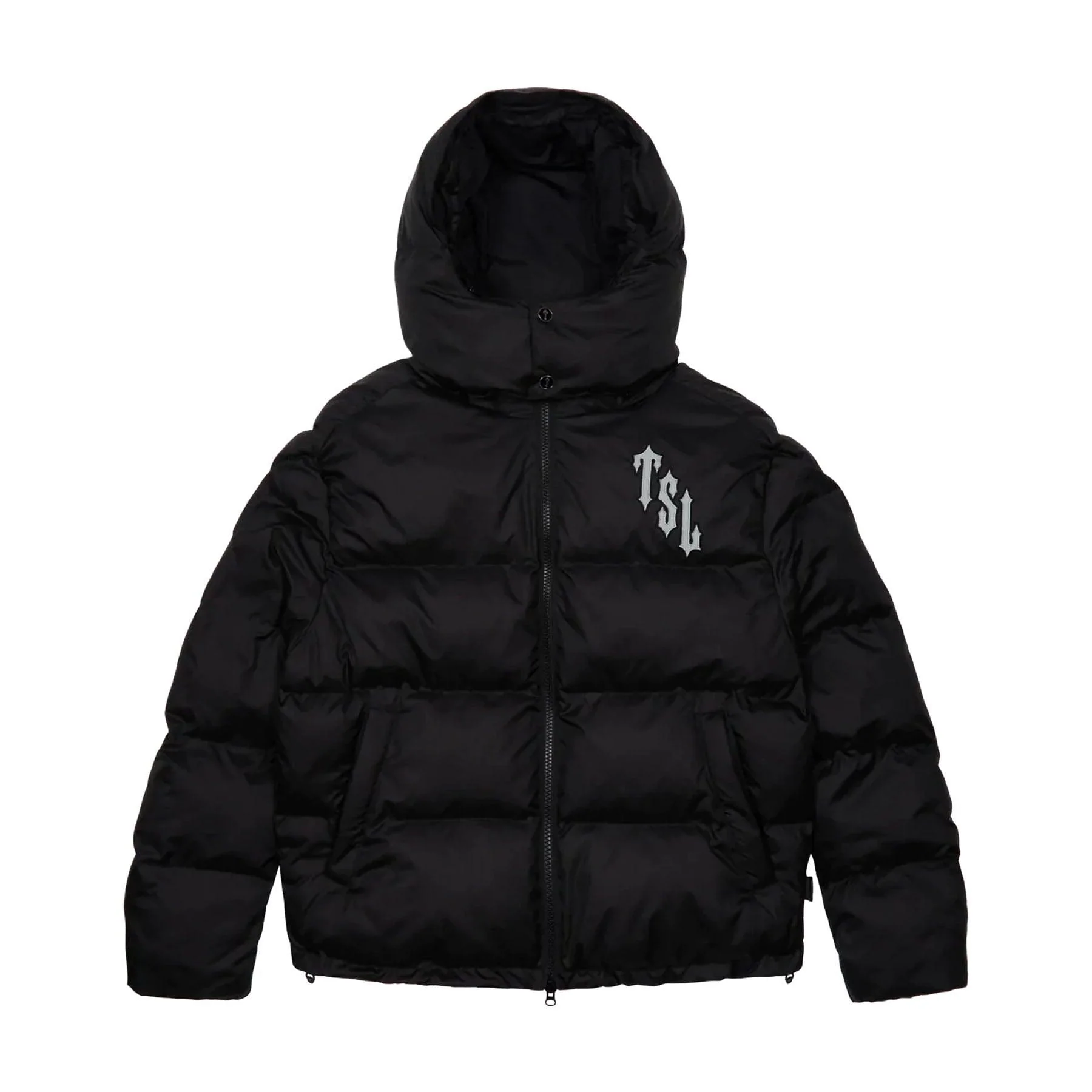 Trapstar Shooters Hooded Puffer Jacket - Black/Reflective - Image 2