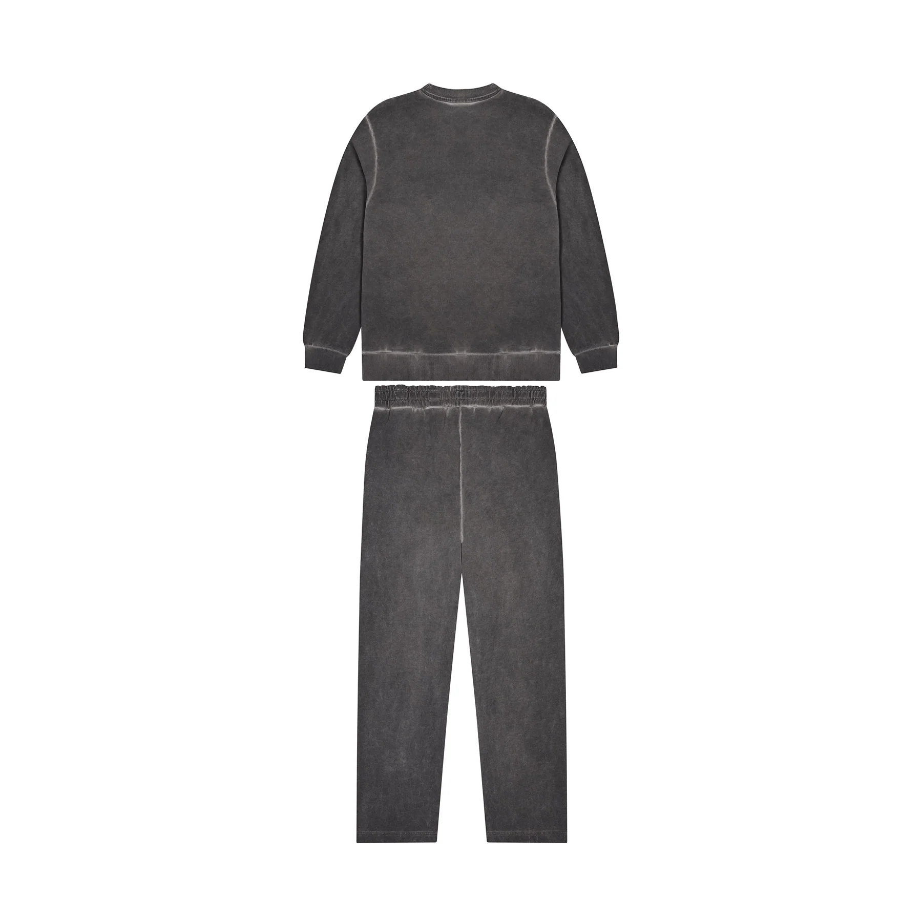 Trapstar Deconstructed Decoded Oil Wash Crew Tracksuit- Grey - Image 2