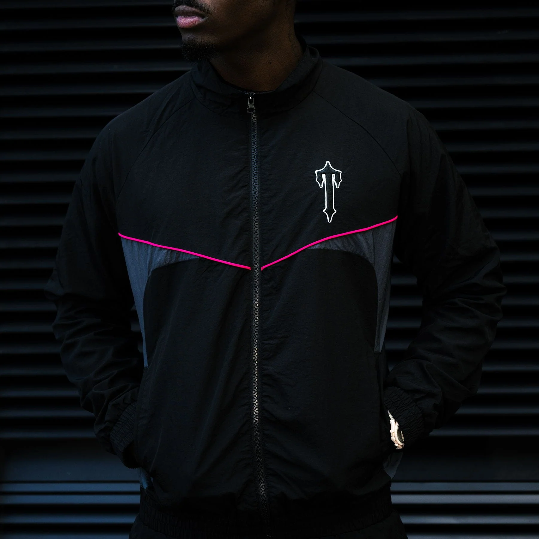 Trapstar Irongate Shell Tracksuit 'Black Pink' - Image 5
