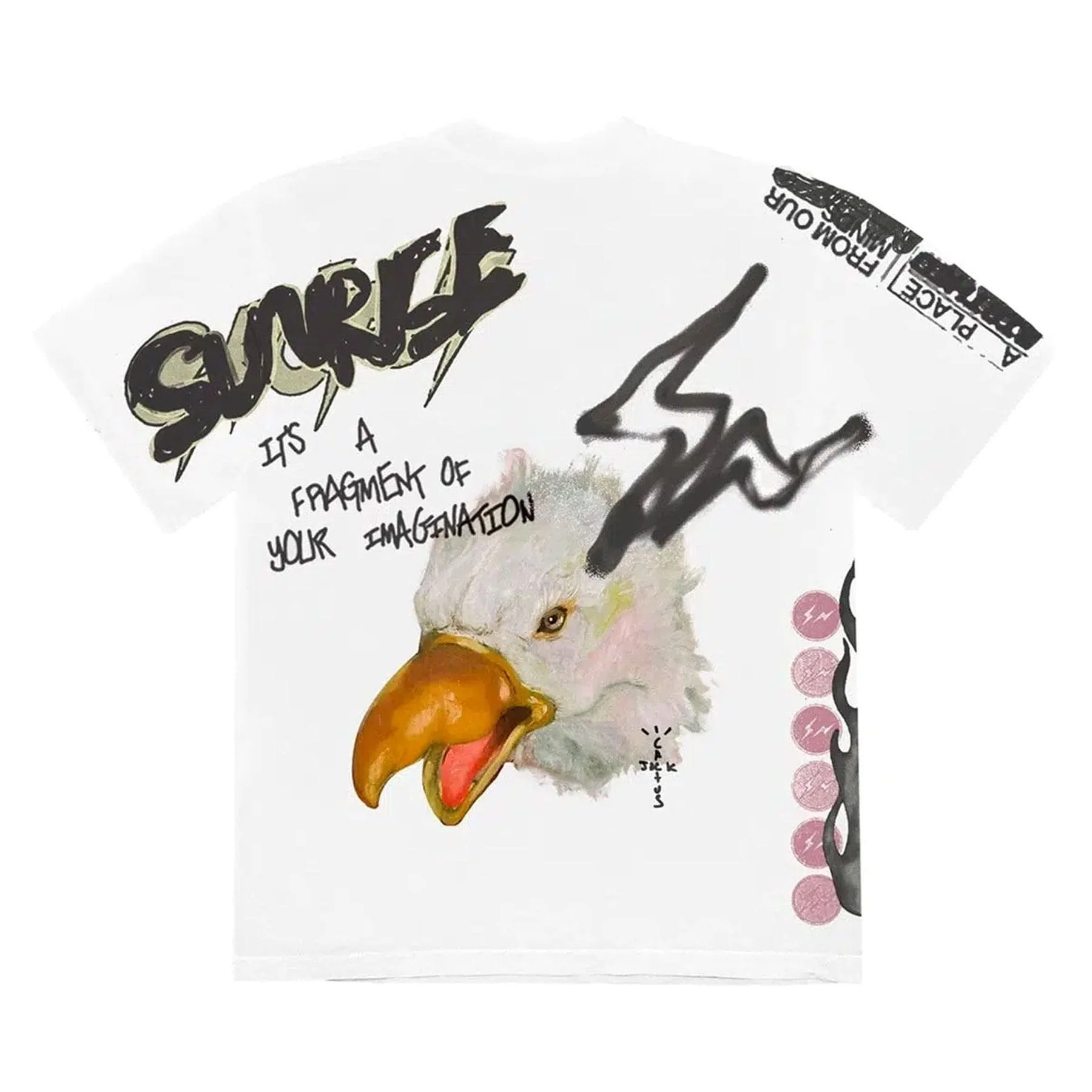Travis Scott Cactus Jack For Fragment Sunrise Tee 'White' - Image 2