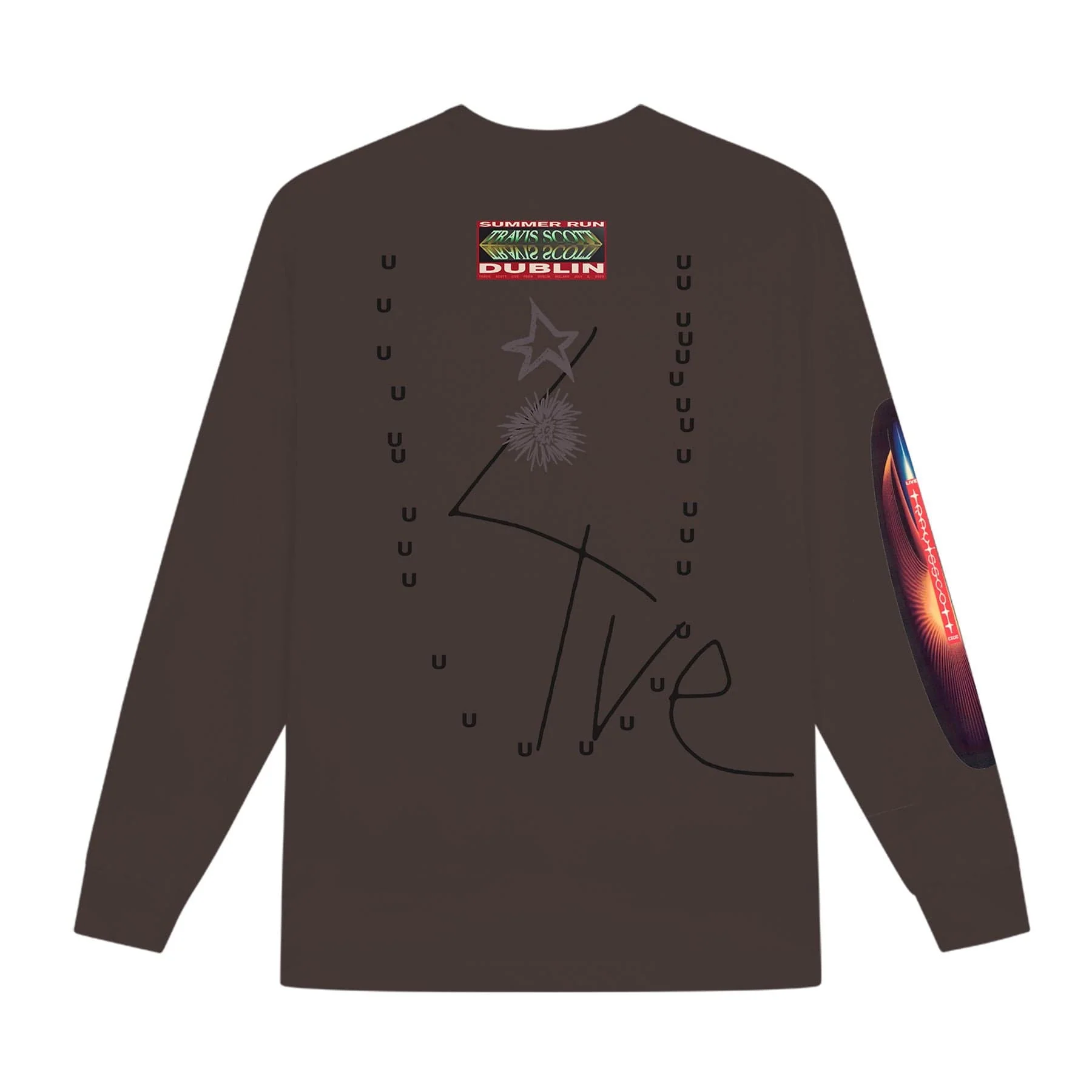 Travis Scott Summer Run 2023 Long Sleeve Tee - Brown (Dublin) - Image 2