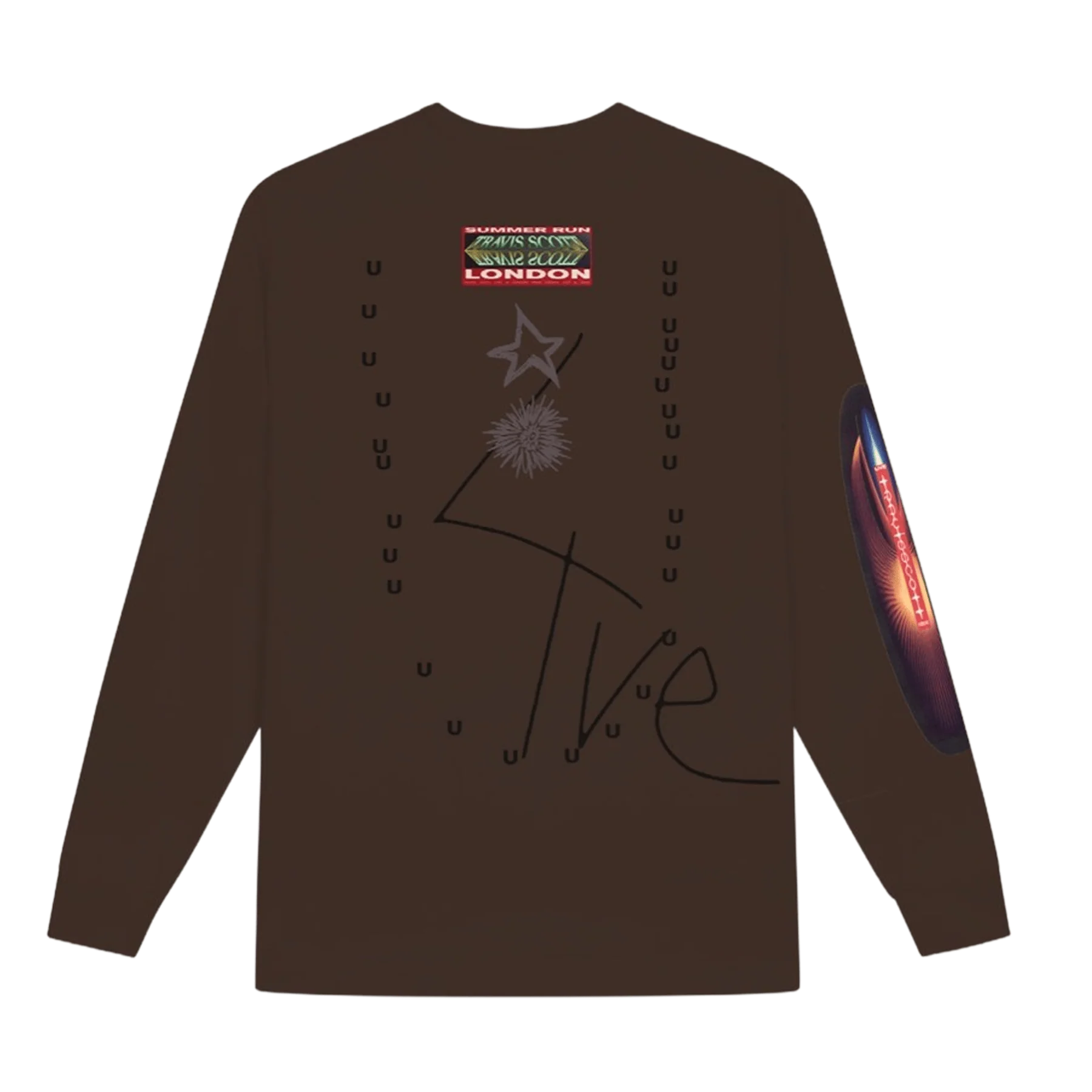 Travis Scott Summer Run 2023 Long Sleeve Tee - Brown (London) - Image 2