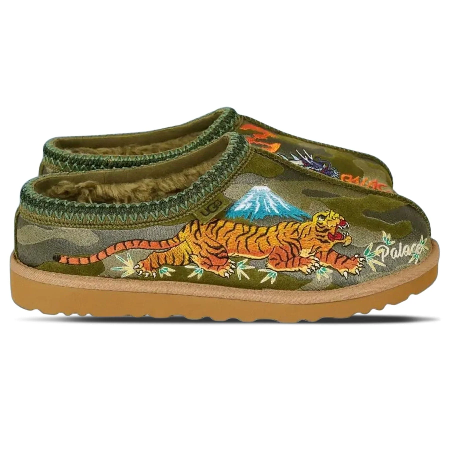 Palace x UGG Tasman Slipper 'Burnt Olive Camo' - Image 2
