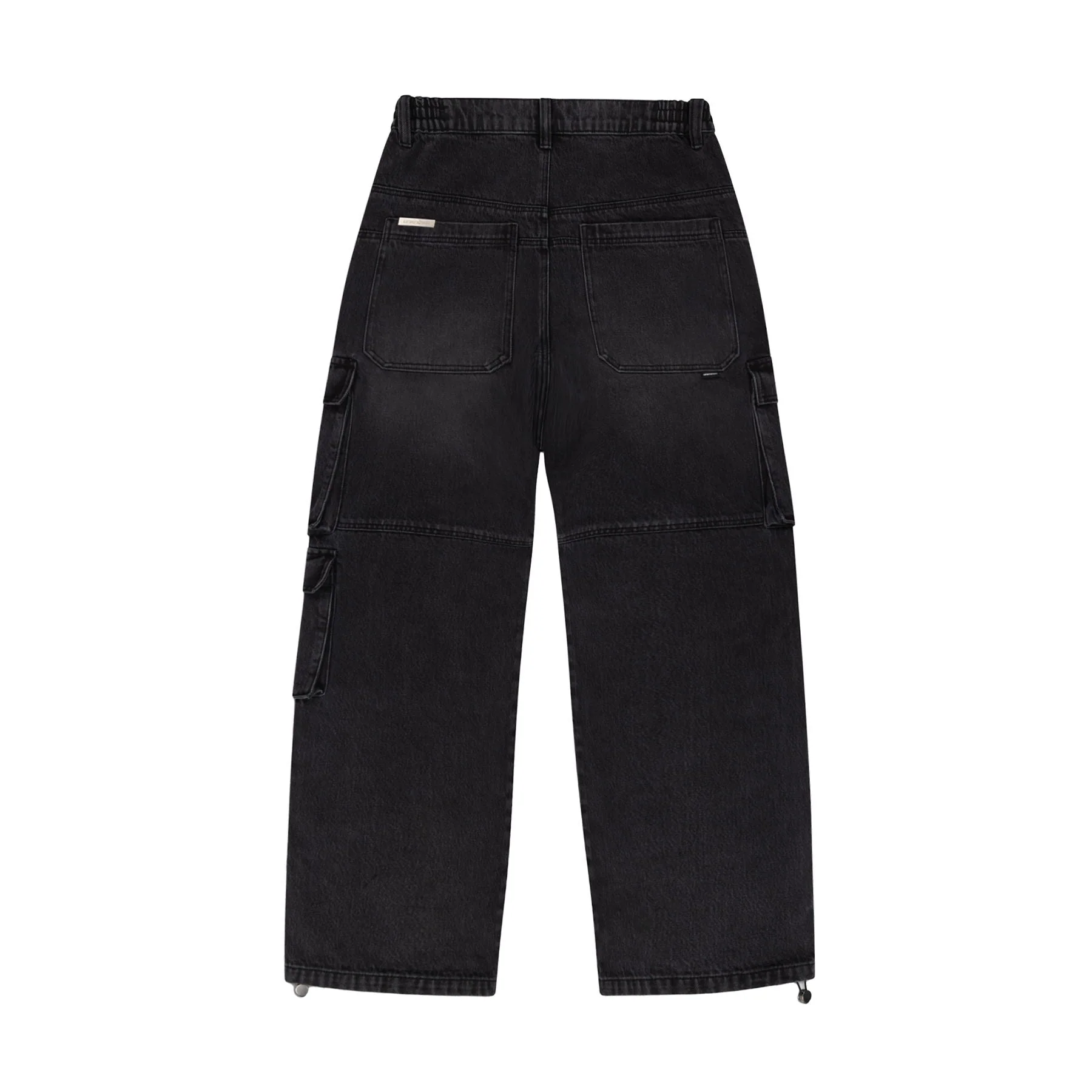 Unknown Black Striped Denim Cargos - Image 2