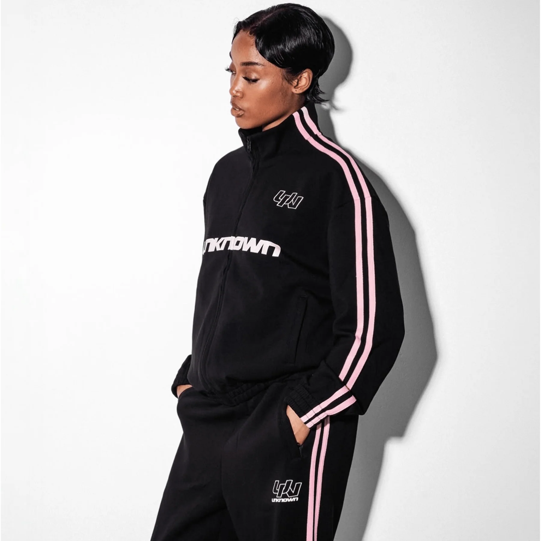 Unknown Pink Stripe Track Pants - Image 3
