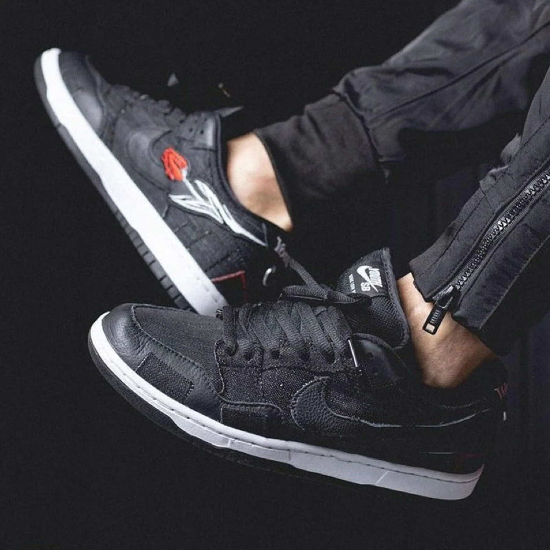 Wasted Youth x Nike Dunk Low SB 'Black Denim' - Image 7